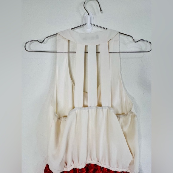 Indulge Boho Sleeveless Maxi Dress Size Small Red Ikat Print Chic Versatile - Picture 11 of 11